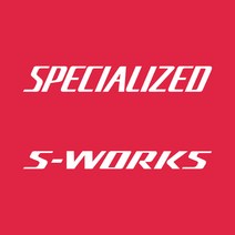 스페셜라이즈드 로고스티커 에스웍스 데칼, 200mm, 흰색