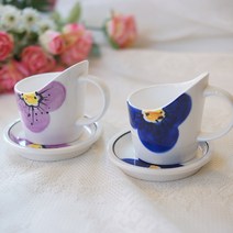 투톤블루 도자기 종이컵홀더[핸드페인팅 도자기], 블루