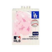 MLB 키즈패턴 마스크 어린이용 LA다저스(핑크), 1개, 핑크