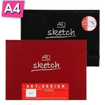 S1005-검정 양장스케치북 A4 105g 제본 80장-40713 스케치북 _ 23030321EA, 본상품선택