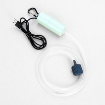 Tengduo 가정용 작은 어항 산소공급기 산소발생기 충전 무소음 소형 산소공급기, 블랙