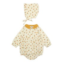 [블루독베이비8] FW23 플로럴 바디수트 HJ 43A1360404 (BLUEDOG BABY 유아 출산 백일 선물 도트 강아지 내