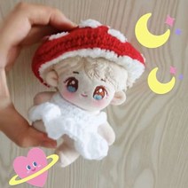 수제 인형옷 10cm/15cm/20cm 버섯 모자 문어 헤드 커버 바디수트 의류 정장 인형 드레스 2 개, 10CM, 2pc no doll 2