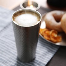 홈앤하우스 보온보냉 이중 스텐 냉장고 컵, 350ml