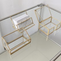 인싱글즈 고급 프레임 명함꽂이 골드 메모지 쿠폰함 미용실 네일샵 매장인테리어, 3.덮개형