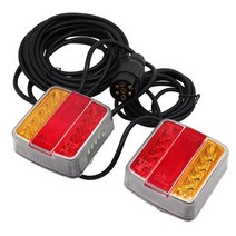 캠핑카 카라반 렌트 카니발 중고 수입 꾸미기 마그네틱 LED 트레일러 후미등 세트 12 V 유선 브레이크 라이, 한개옵션0
