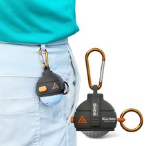 지구팡 골프공 케이스 파우치 골프볼 주머니 고리형 골프용품세트, 1구형, 오렌지, 1개