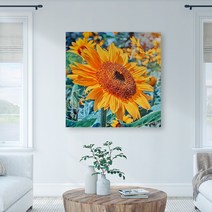 아란아트 해바라기 그림 캔버스액자 개업선물 거실인테리어, 30.서기집문 해바라기