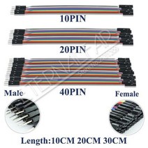 전기 커넥터 전기선 40pin 10 cm 20 30 듀퐁 선 남성-남성 + 여성-남성 및 여성-여성 점퍼 dupont wire cable for pcb diy kit, 01 10cm_01 40pin, 10cm