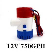 수족관 냉각기 무소음 잠수정 펌프 전기 워터 12V 3505007501100GPH 필터 물 미니 24V 빌지 태양 마이크로 모터 보트 해양, 12V 750GPH