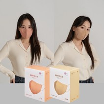 맘편히 국산 미세먼지 새부리형 베이지 핑크 컬러마스크 100매 대량구매, 로맨틱로즈 M(중형) 50매, 카라멜라떼 S(소형) 50매