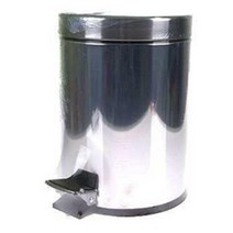 스텐 페달 휴지통 5L 쓰레기통 화장실 휴지통 스테인리스 야외 공원 사무실 식당 영업용