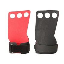 턱걸이 웨이트 데드리프트 장갑 Carbon Gymnastics Hand Grip Weightlifting Exercise Gym Gloves Palm Protection Kett, 02 빨간
