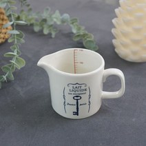 LAIT LIQUIDE 도자기 벨크리머 에스프레소 눈금 시럽잔