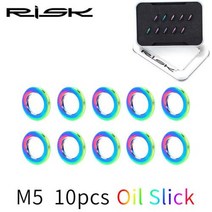 자전거 카본핸들바 위험 6PCS M5x16mmM5x18mm 티타늄 자전거 핸들 바 나사 MTB 스티어링 휠 초경량 스템 볼트, 10pcs M5 Washers CL