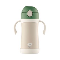 [써모스] 뉴트럴 푸고 진공단열 빨대컵 대용량 TKFE-350 350ml, 색상:뉴트럴그린