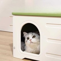 폼내서 실외고양이집 하우스 길고양이 방수 길냥이 고양이집, 루즈 파우더