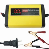 배터리터미널 커넥터 12v 2a 자동차 배터리 충전기 지능형 고속 전원 충전 완전 자동 배터리 충전기 습식 건식 납산 디지털 lcd 디스플레이, 2a 미국 플러그