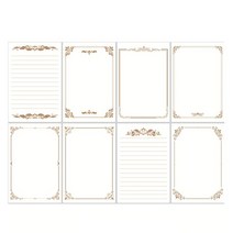 견고한 10PCS 반투명 흰색 봉투 인감 주머니 16 개/갑 파티 초대장에 대 한 레트로 크 라프 트 편지 논문, 02 White letter paper