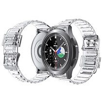 스토리링크 갤럭시 워치5 4 40mm 44mm 프로 45mm 호환 스트랩 보호필름 케이스 시계줄 가죽 메탈 밀레니즈루프 스포츠루프 강화유리 풀커버 베젤링, 18.W 투명 아쿠아_클리어