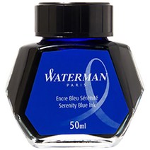 워터맨 만년필 병잉크 50ml, 청색, 1개