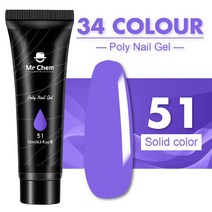 as젤 네일 Mr Chem 폴리 젤 키트 15ml LED 클리어 UV 바니시 매니큐어 세트 구축 오래 지속되는 연장, [20] 051