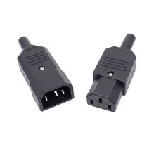 1쌍/2pcs IEC320 C14 C13 전기 AC 소켓 3 암 수 인렛 플러그 커넥터 핀 마운트, 04 1 Pair (T3)