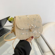 나나엘르 썸머비치 휴양지 바캉스 레이스 라탄 여성 토트백