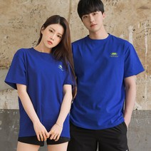 [파란색반팔티] 헤링본 남녀공용 여름 16수 면티 반팔 데일리 티셔츠 공용 오버핏 일상복 TE504