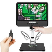 8.5인치 LCD 디지털 현미경 LINKMICRO LM208 납땜 금속 스탠드 포함 휴대용 비디오 성인 장거리 렌즈 LED 충전 조명 10개 2000mAH 배터리 SMT/SMD/P