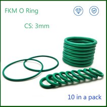 고무오링 패킹 실리콘 오링 고무링 CS 3mm 한 팩에 10 개 불소 고무 씰링 O 링 FKM O-링 오일 씰 워터, 13 OD 20mm_01 10 Pieces_01 3mm