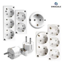 제일ELC 노출콘센트 플러그 접지 220V 전기 전원 1구 2구 3구 ㄱ자 -자 나사 핀 타입 국산 설치 교체, 07.-자플러그(화이트)