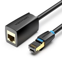 POE 확장기 VentionCat8 이더넷 연장 케이블 stp 40Gbps RJ45 익스텐더 패치 코드 어댑터 라우터 모뎀 PC Cat 8, 검은색_천만