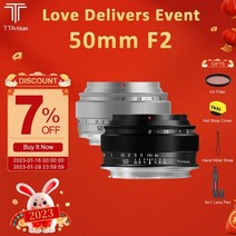 캐논 니콘 호환 미러리스렌즈 ttartisan 50mm f2 수동 초점 프라임 풀 프레임 렌즈 fujifilm xf canon m sony e leica l nikon z 렌즈, m43