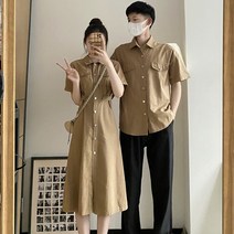 커플 시밀러룩 세트 빅사이즈 트윈룩 신혼 커플룩 여름 휴가 여행룩 웨딩 촬영 허니문룩