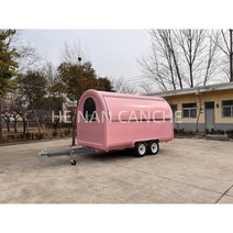 푸드 주방 샐러드 트럭 커피트레일러 칵테일바 카라반 핑크 감성 가득 주방겸비한 푸드 커피 트럭