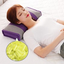 [에코숲라이프] 편백 메밀 바이오칩 H.골지 사각베개, 그린