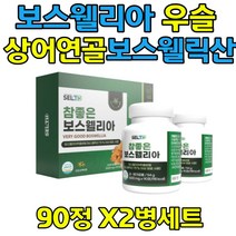 우슬 보스웰리아 보스웰릭산 녹색홍합 분말 세라타 나무 칼조칼슘 우슬 상어연골 간편항 정제타입참좋은 보스웰리아 90정x2병세트 30대 40대 50대 어머니 아버지 선물