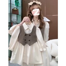 봄 가을 모녀 셔츠 원피스 조끼 투피스 엄마랑 딸 커플룩