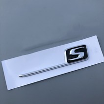 자동차튜닝 메르세데스 벤츠 자동차 엠블럼 배지 AMG 삼성 E63S 트렁크 리피팅 스티커 광택 블랙 레, 03 chrome edge long S