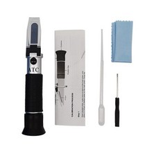 측정기 휴대용 호환 애완 동물 고양이 개를 위한 2-in-1 굴절계 수의학 혈장 플라즈마 단백질 헤모글로빈 테스터 소변 1.000-1.060sg 비중 검사125427, Urine Test-No Box