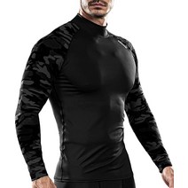 DRSKIN 남성용 압박 셔츠 상의 긴소매 스포츠 러닝 운동 체육관 베이스레이어 래쉬가드, XX-Large