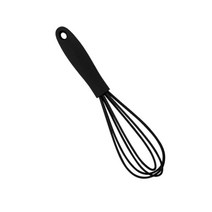 핸드 에그 비터기구 주방 교반기 도구 조리기구 비 스틱 비 스크래치 실리콘 털 소스 치는 밀가루 음식, 검은색, 17x4x4cm, 1개