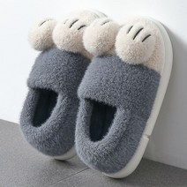 귀여운 고양이 야옹이 냥이 냥냥펀치 젤리 디자인 부드러운 층간소음 방지 슬리퍼 실내화 사무실 거실 실내 털 보온 겨울 여름 거실화 커스텀 기능성, Q.다크 그레이 [메인 사진]-S34 + 260-265