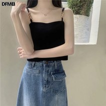 DFMEI 나시 작은 나시 여 가을 이너 스윗 기질 이너 상의 블라우스
