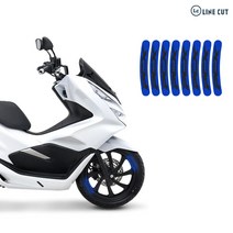 LINE CUT 혼다 PCX125 21-23 PNG 로고 휠스티커 림테이프 데칼 스티커, 파랑