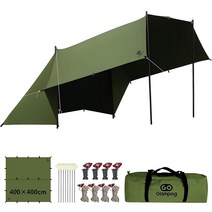 GOGlamping HENGEN 원터치텐트 차박 글램핑 캠핑용품 장비 대여 렌탈 자외선차단 그늘막, 샌드 베이지(3.5m) HENGEN+