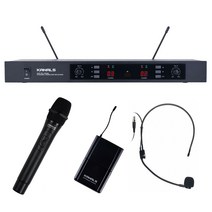 카날스 KANALS 2채널 무선마이크세트 BK-8200/핸드+헤드셋(검정) 900MHz 가변식 무선강의용 회의실 2CH 1SET
