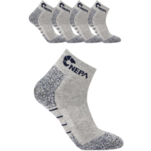 네파 여성용 등산양말 스탠스 단목 5족 세트, 라이트그레이