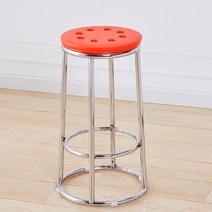 바 모던 스테인레스 스틸 철제 스툴 가정용 높은 체어, 60cm-오렌지, 1개